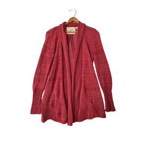 ANGEL OF THE NORTH Rust Open Front Cardigan Sweater Long Sleeve Women's Size XS
